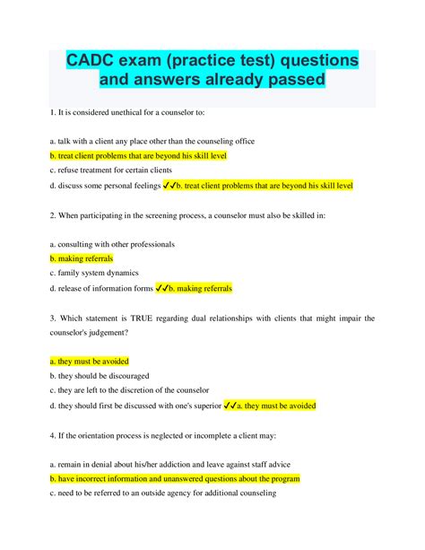 cadac ii|cadac ii practice test.